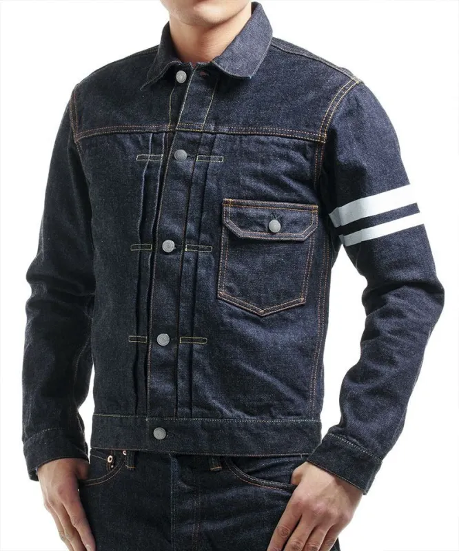 【MOMOTARO】1105SP 15.7oz Selvedge Type I Denim Jacket 桃太郎出陣系列辛巴威棉一代牛仔外套 sold by Blue Beach Denim