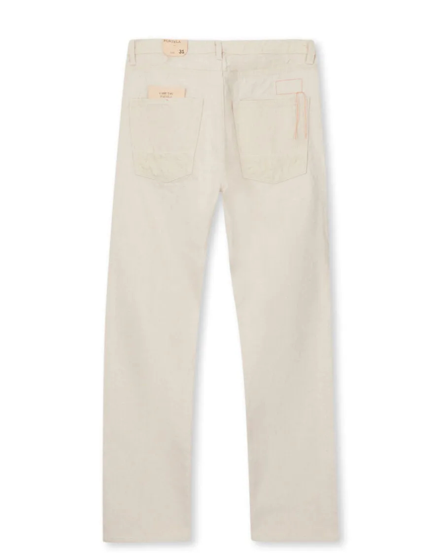 【Fortela】JOHN 965 OFF WHITE SELVEDGE JEANS 復古50's大E赤耳布邊直筒米白牛仔褲 sold by Blue Beach Denim product image thumbnail 5