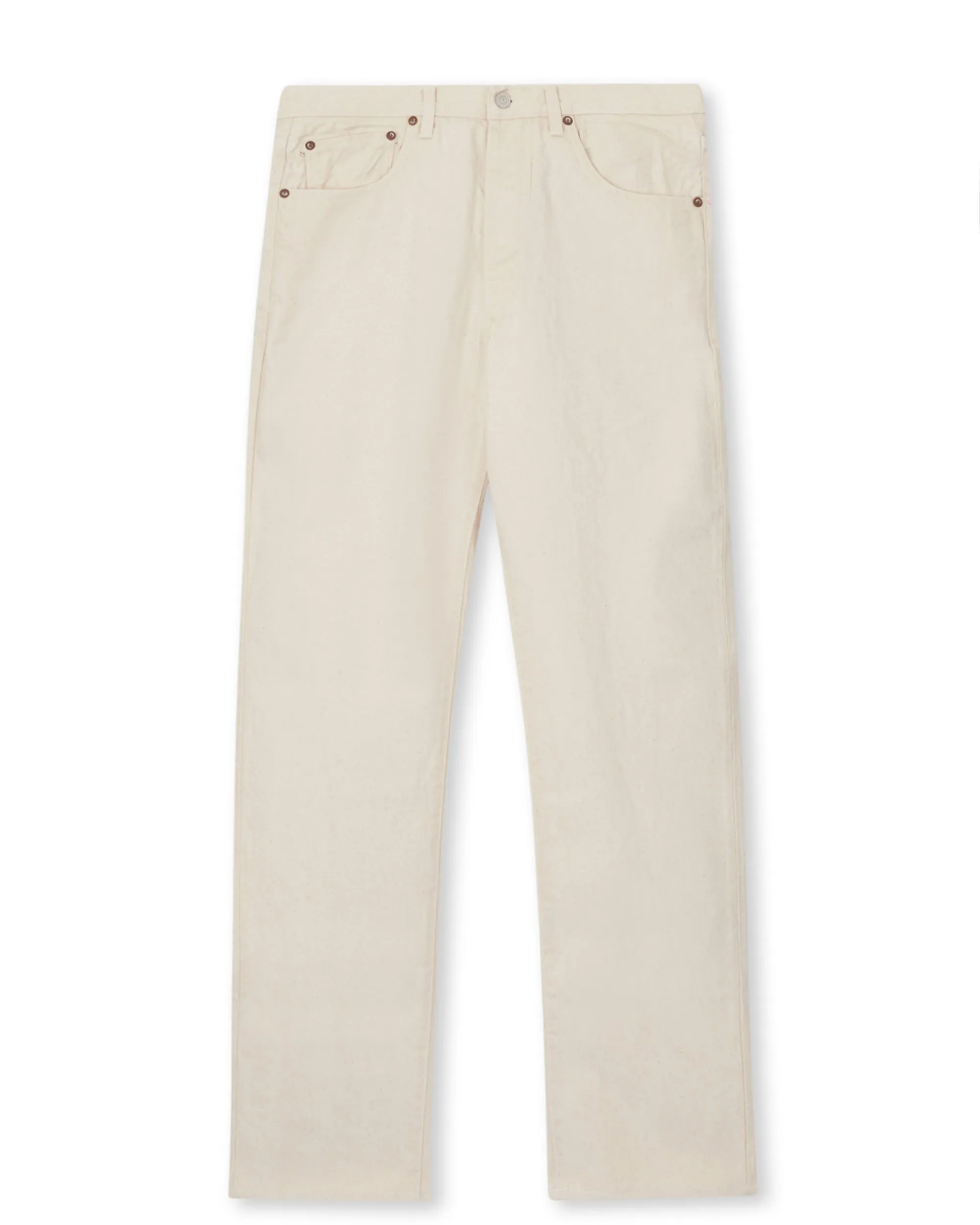 【Fortela】JOHN 965 OFF WHITE SELVEDGE JEANS 復古50's大E赤耳布邊直筒米白牛仔褲 sold by Blue Beach Denim