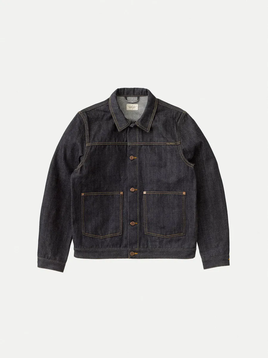 【Nudie Jeans】Dante Blue Rainbow 彩虹布邊二代牛仔外套 sold by Blue Beach Denim