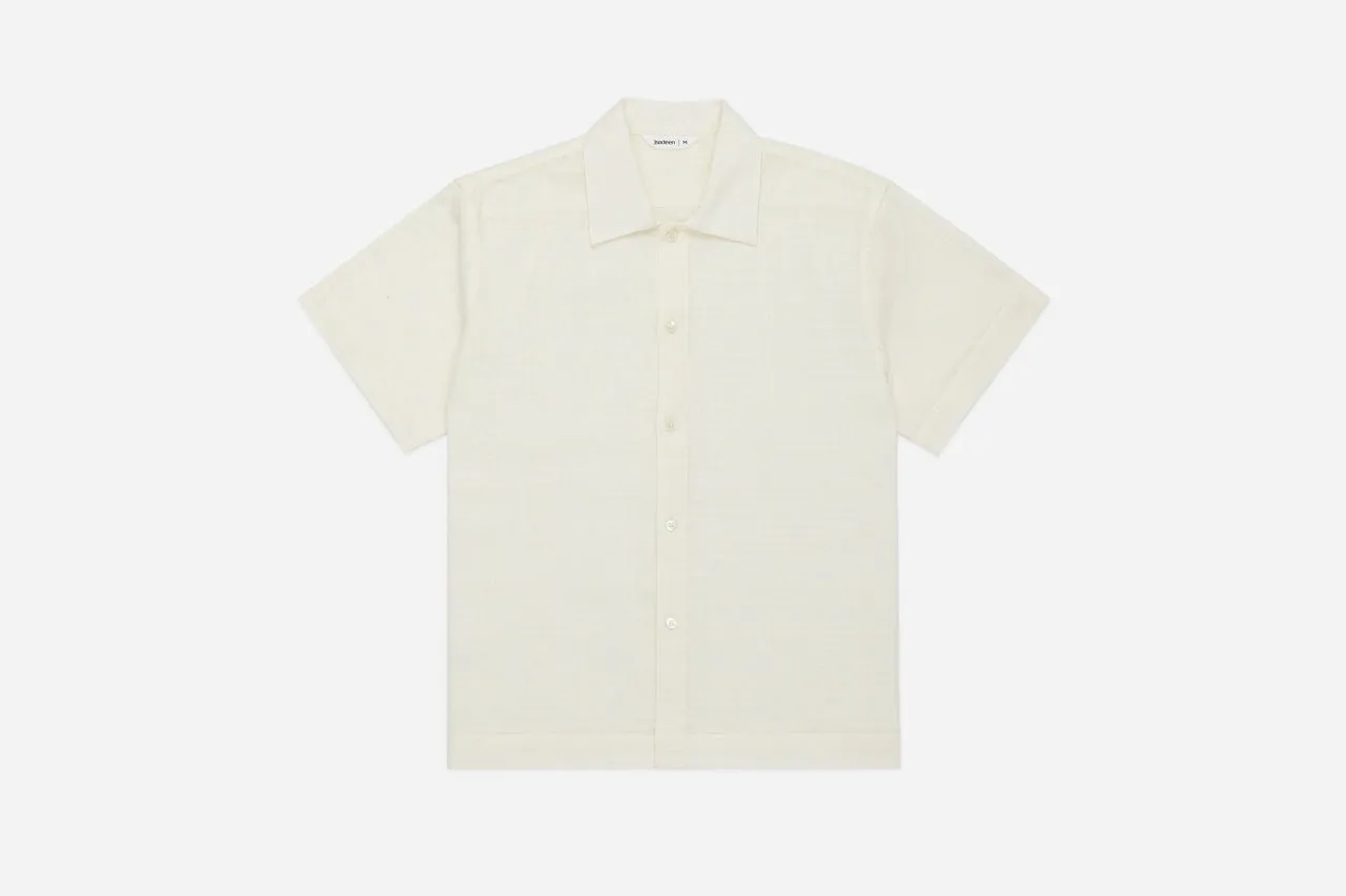 【3sixteen】Resort Shirt Natural Gauze 天然色二重紗手搖織布渡假村襯衫 sold by Blue Beach Denim