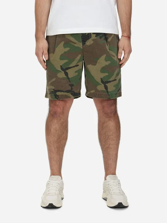 【3sixteen】Drawstring Shorts Camo Twill 復古石洗迷彩綁帶短褲 sold by Blue Beach Denim product image thumbnail 2