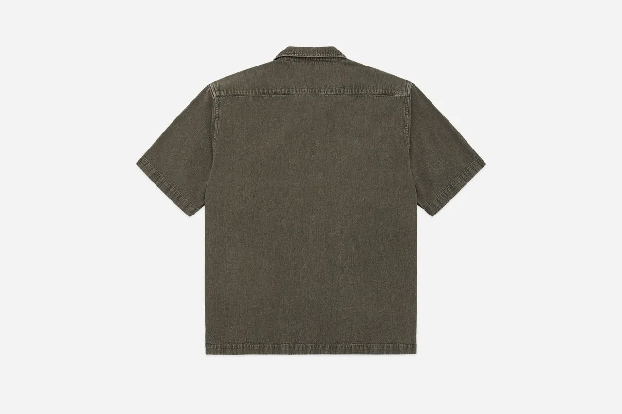 【3sixteen】Short Sleeve Workshirt Umber Stonewash 琥珀石洗舊化短袖工裝襯衫 sold by Blue Beach Denim product image thumbnail 3