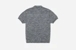 【3sixteen】Knit Polo Black Marled Yarn 灰黑色匹馬棉針織混紗短袖開領Polo衫 sold by Blue Beach Denim