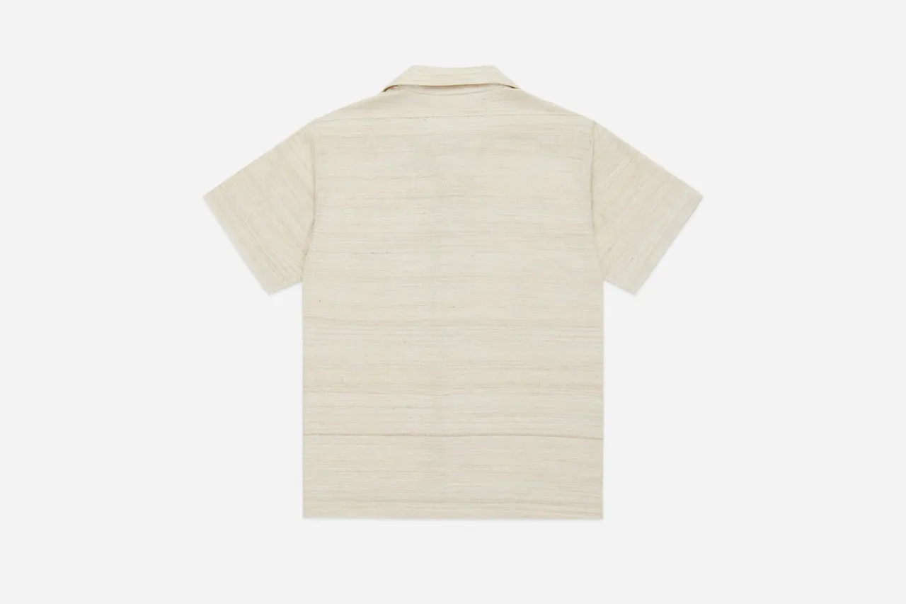 【3sixteen】Leisure Shirt Ivory Handloom Silk 象牙色全真絲手搖織布休閒襯衫 sold by Blue Beach Denim product image thumbnail 3
