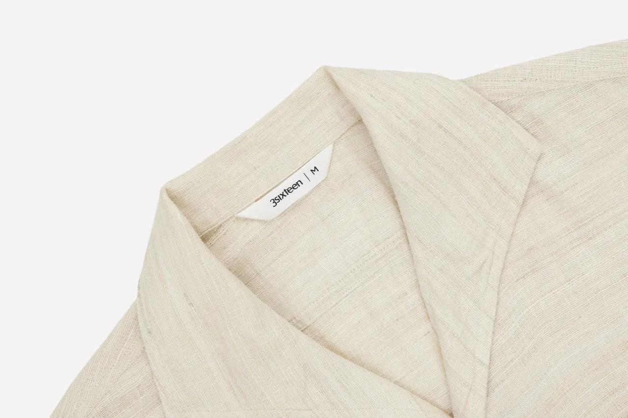 【3sixteen】Leisure Shirt Ivory Handloom Silk 象牙色全真絲手搖織布休閒襯衫 sold by Blue Beach Denim product image thumbnail 2