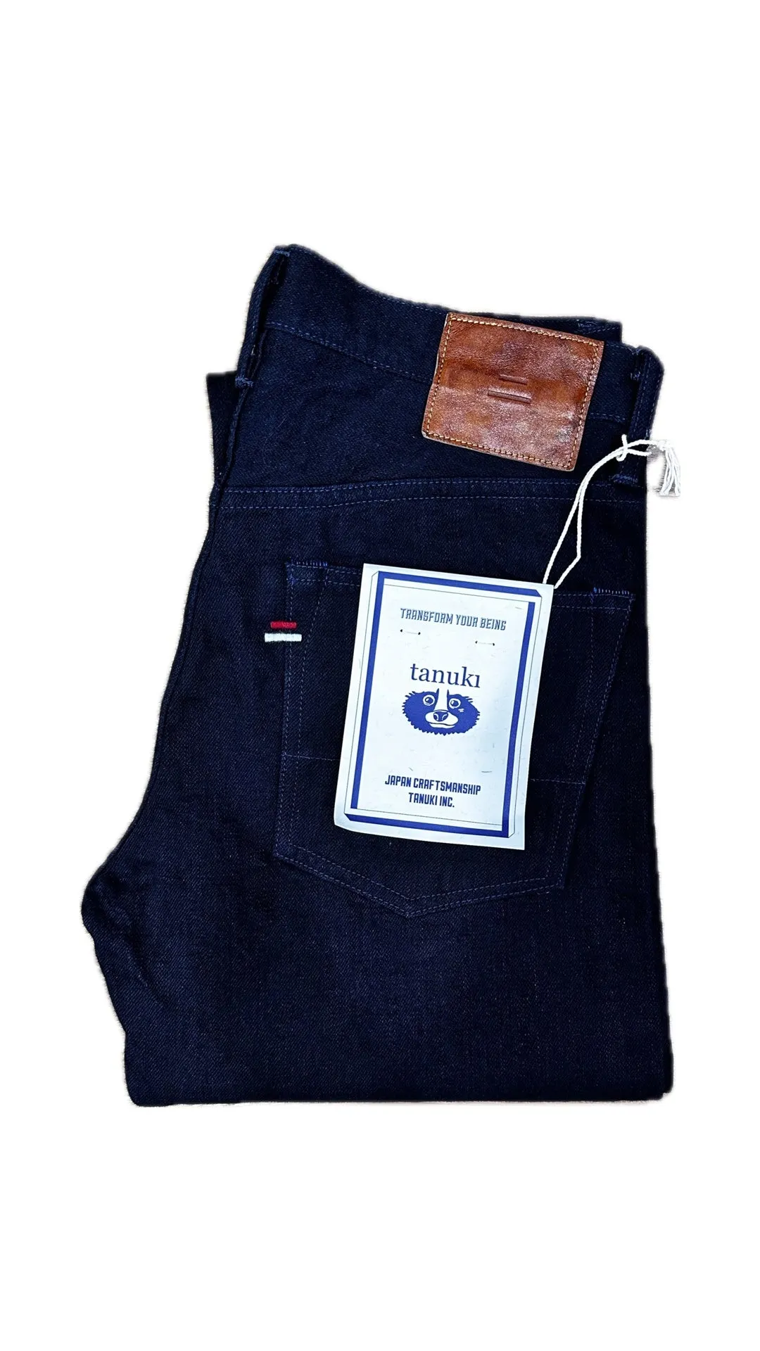 【TANUKI】TNK101ID IDxID Double Indigo 15oz 旗艦雙染中腰中直筒牛仔褲 sold by Blue Beach Denim