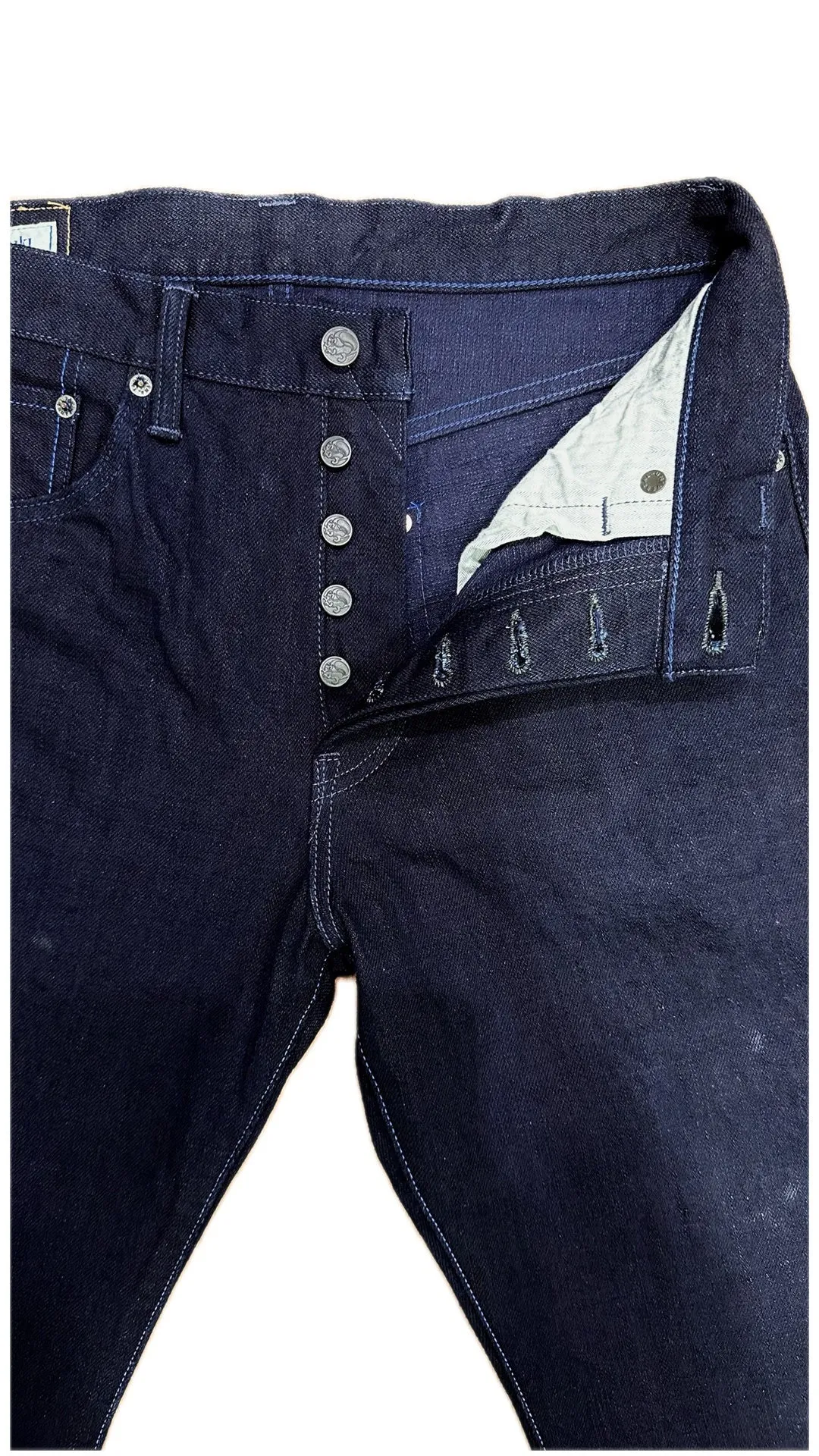 【TANUKI】TNK101ID IDxID Double Indigo 15oz 旗艦雙染中腰中直筒牛仔褲 sold by Blue Beach Denim product image thumbnail 3