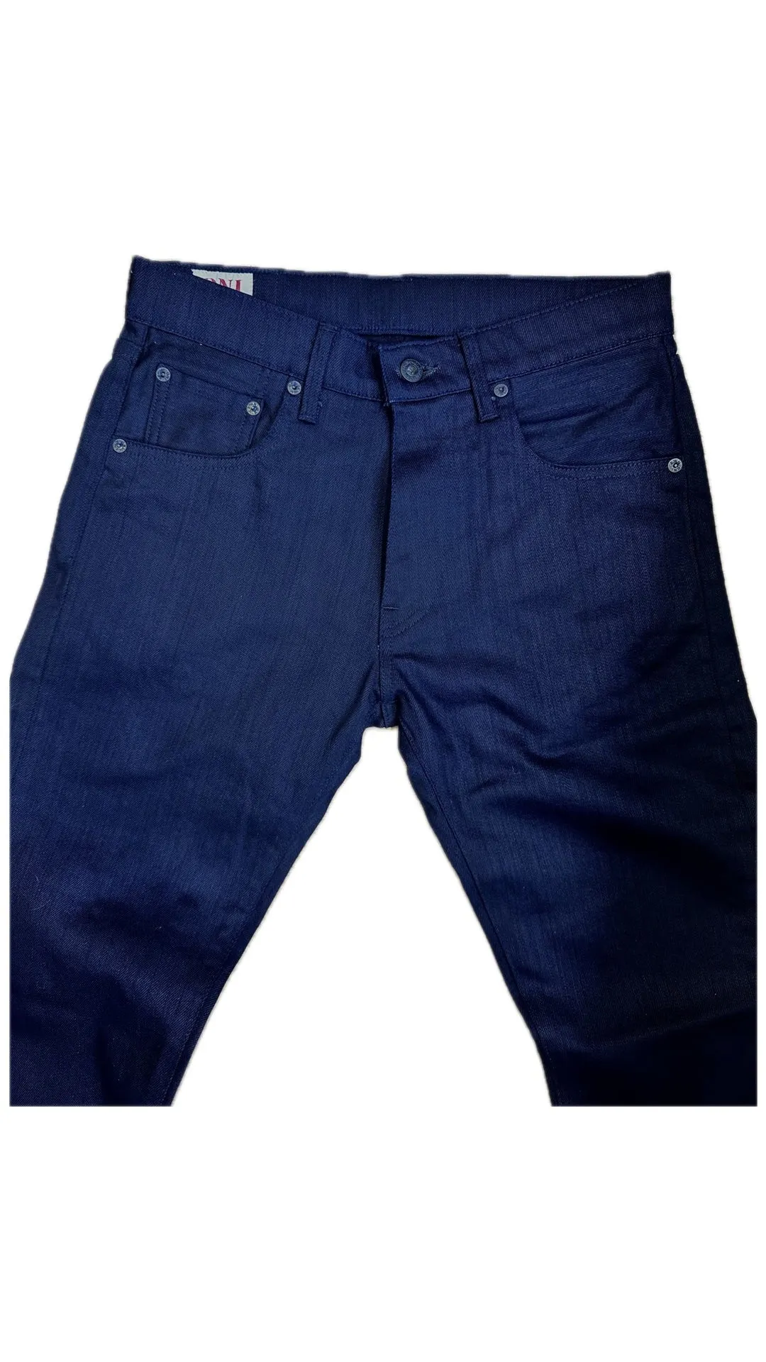 【ONI DENIM】 ONI-526S-IDBK Indigo×Black 11oz Power Stretch Denim Semi Tight Straight 藍黑雙染 輕量布料 彈性小直筒 sold by Blue Beach Denim product image thumbnail 4