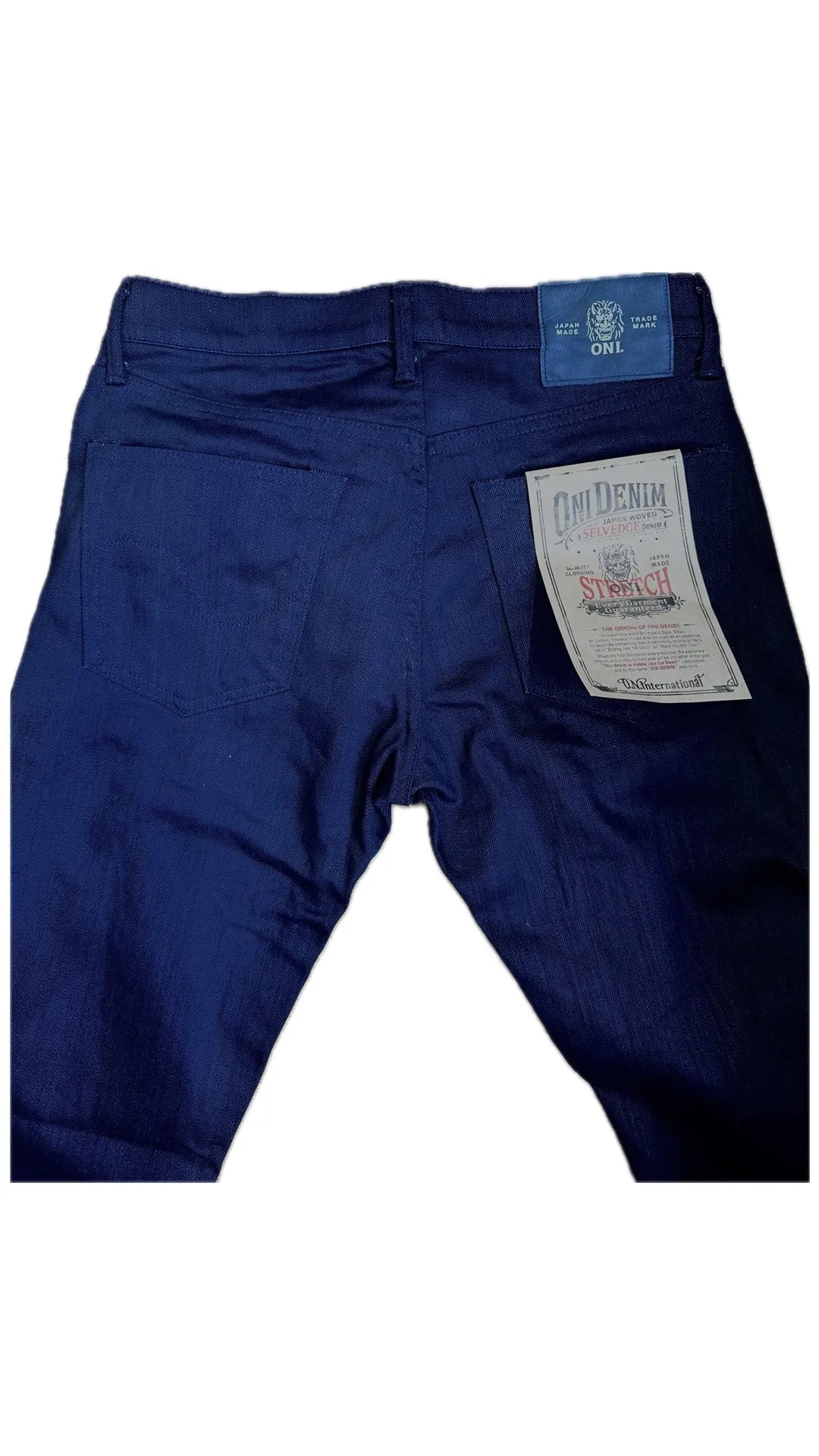 【ONI DENIM】 ONI-526S-IDBK Indigo×Black 11oz Power Stretch Denim Semi Tight Straight 藍黑雙染 輕量布料 彈性小直筒 sold by Blue Beach Denim product image thumbnail 3