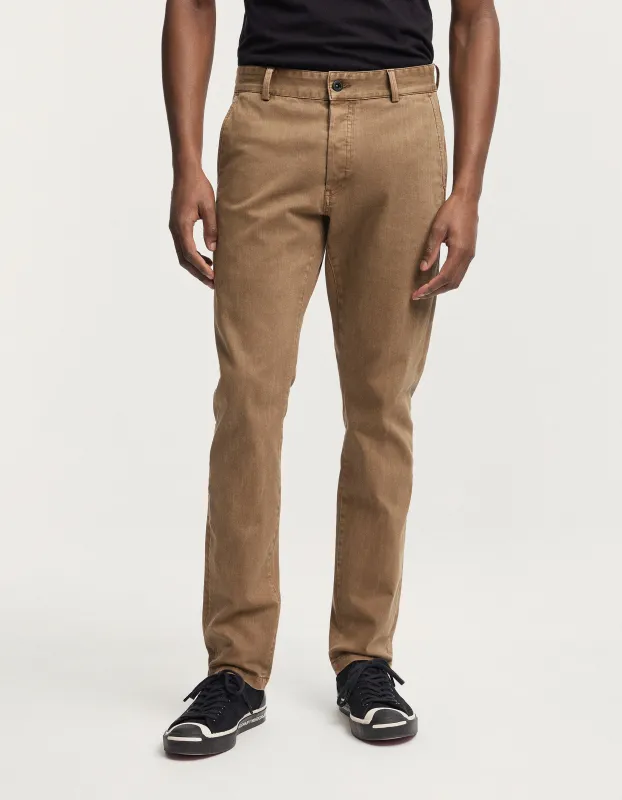 【DENHAM】RAZOR CHINO SC BRITISH KHAKI 英國卡其色修身小直筒休閒褲 sold by Blue Beach Denim
