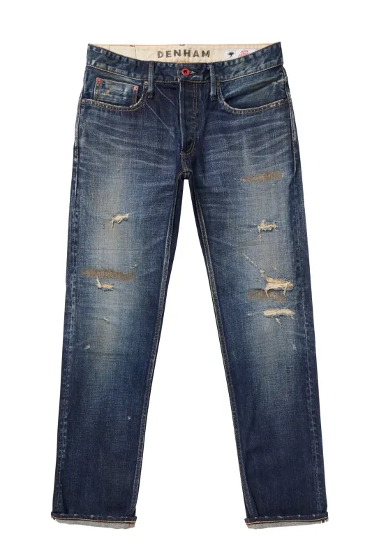 【DENHAM】RIDGE MIJTENKAS 全日製重度加工補釘赤耳牛仔褲 sold by Blue Beach Denim