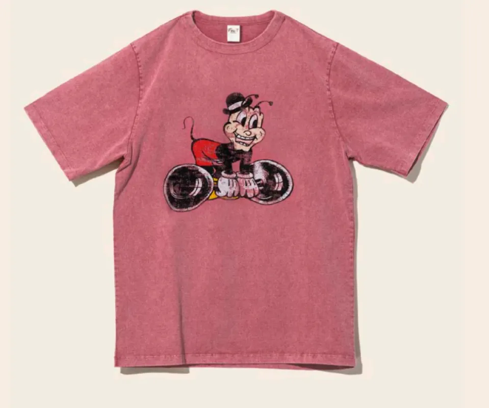 【Flea-T】Vintage Cartoon Tshirt Pink 復古卡通人物圖Tee sold by Blue Beach Denim