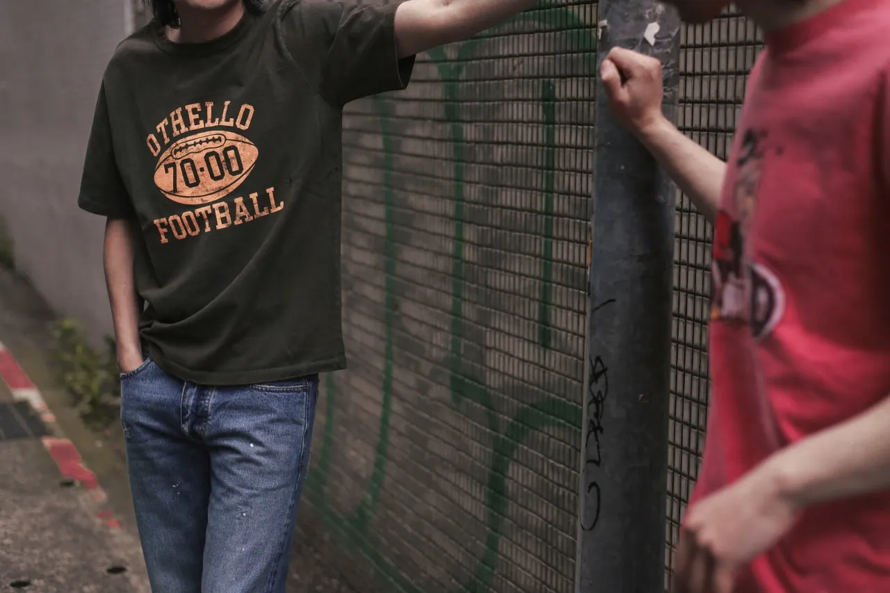 【Flea-T】Vintage Football Tshirt Green 顏料染復古足球隊圖Tee sold by Blue Beach Denim product image thumbnail 3