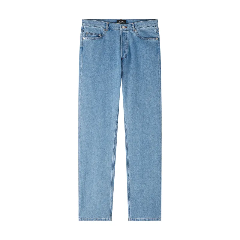 【A.P.C.】JEAN STANDARD LIGHT STONEWASHED 高腰直筒淺藍石洗牛仔褲 sold by Blue Beach Denim