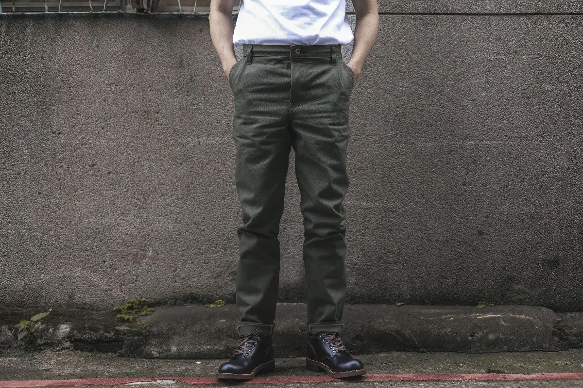 【Ruttloff】C2-Green Selvedge Denim Chino 12oz 藍灘獨家訂製雙染綠丹寧赤耳錐形休閒褲 sold by Blue Beach Denim