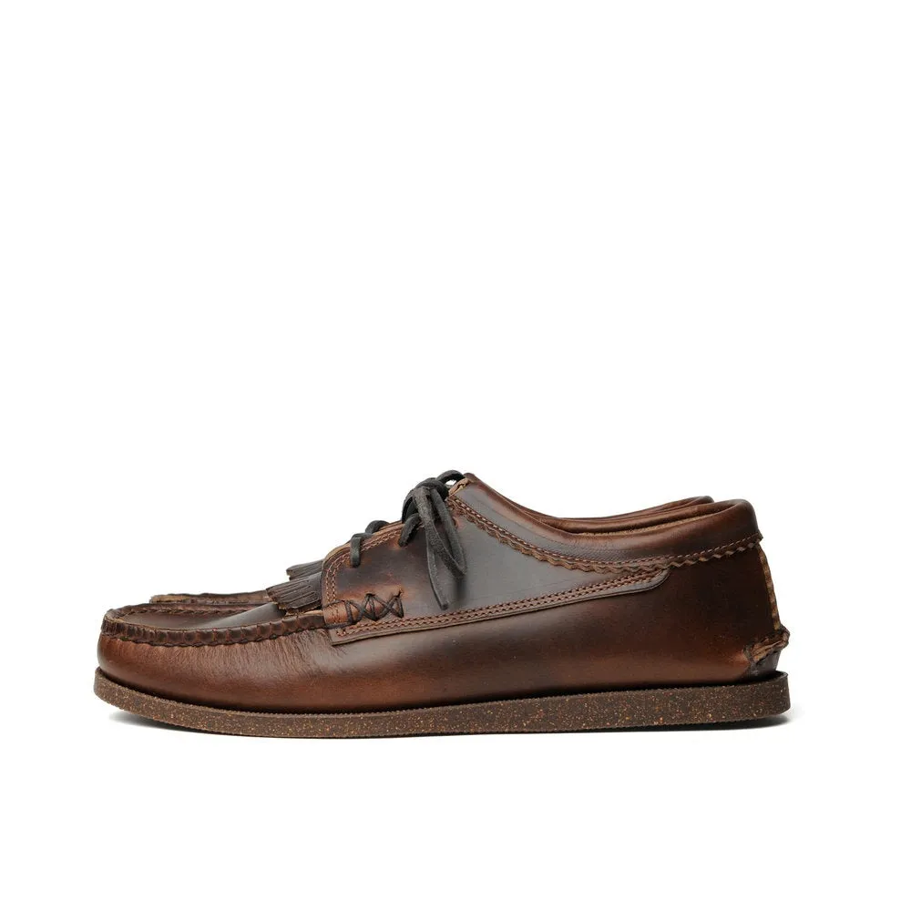 【Yuketen】Blucher with Kiltie with Camp Sole Brown Chromexcel 茶芯咖啡色流蘇莫卡辛平底帆船鞋 sold by Blue Beach Denim