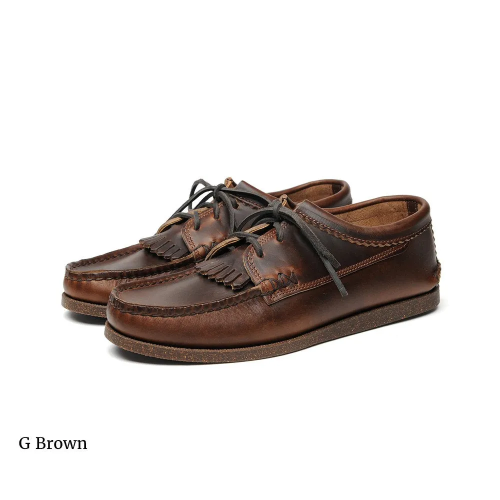 【Yuketen】Blucher with Kiltie with Camp Sole Brown Chromexcel 茶芯咖啡色流蘇莫卡辛平底帆船鞋 sold by Blue Beach Denim product image thumbnail 5