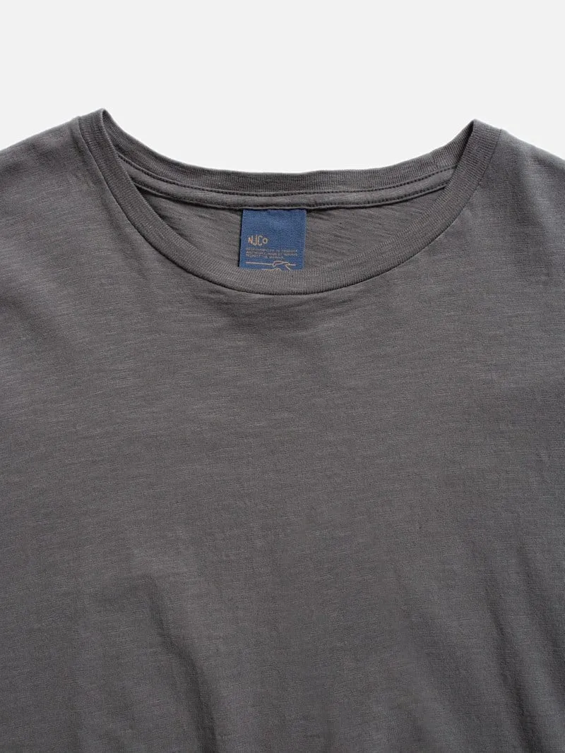 【Nudie Jeans】Roffe T-Shirt Mud 泥灰色天竺棉Tee sold by Blue Beach Denim product image thumbnail 4