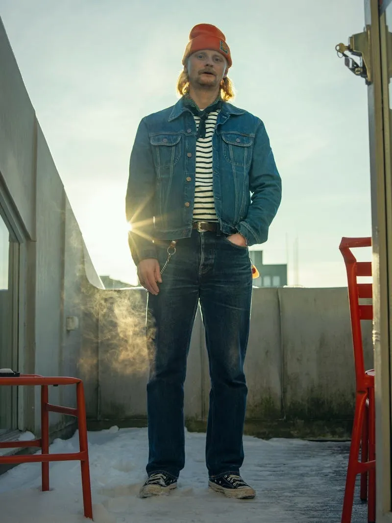 【Nudie Jeans】Danny Greasy Denim Jacket Mid Blue 復古水洗牛仔外套 sold by Blue Beach Denim product image thumbnail 2