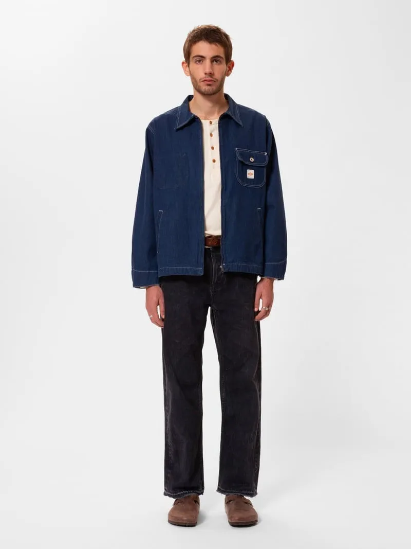 【Nudie Jeans】Jimmy Utility Denim Zip Jacket Blue 美式復古藍工作丹寧拉鍊夾克 sold by Blue Beach Denim product image thumbnail 2