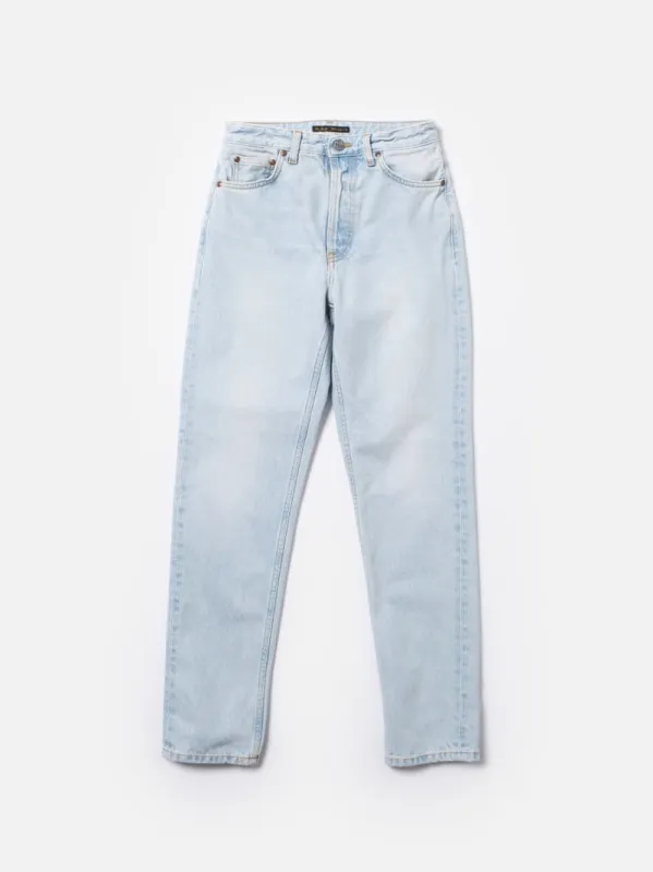 【Nudie Jeans】Breezy Britt Sunday Moon Breezy Britt 好天氣淺藍色高腰錐形牛仔褲 sold by Blue Beach Denim