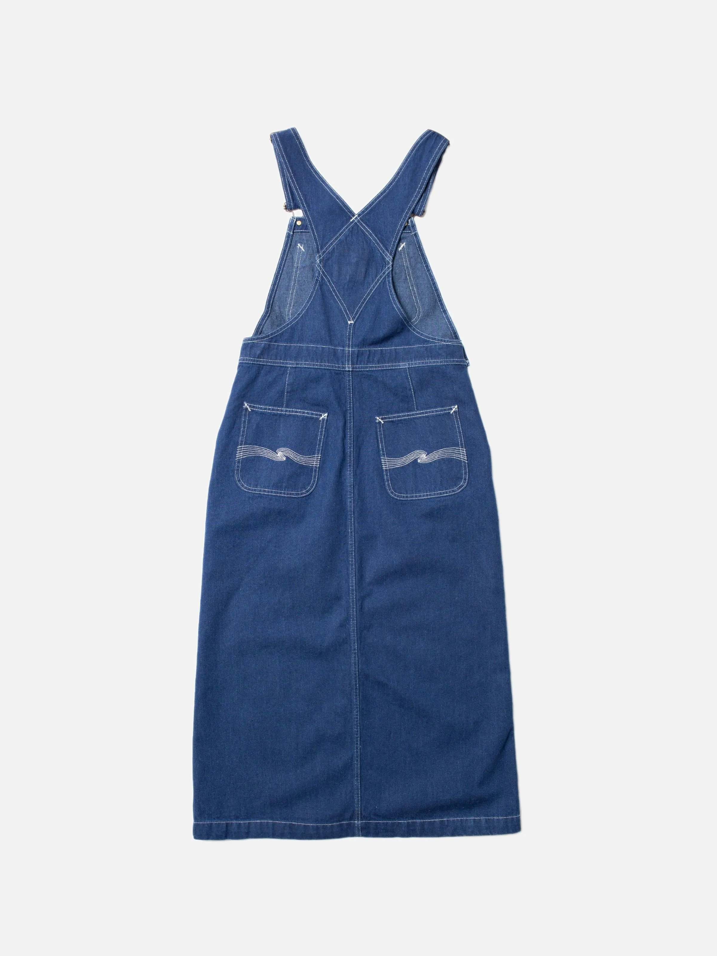 【Nudie Jeans】Inger Utility Denim Dungarees Dress Blue 水洗丹寧復古連身工作裙 sold by Blue Beach Denim product image thumbnail 4
