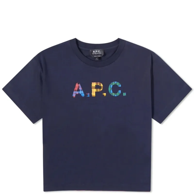 【A.P.C.】T-SHIRT VAL DARK NAVY 女款LOGO圖Tee sold by Blue Beach Denim
