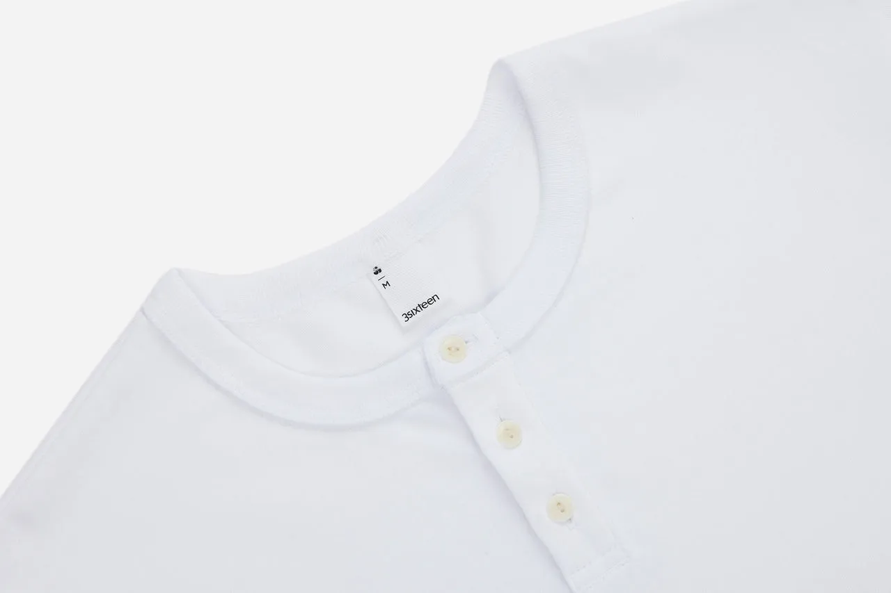 【3sixteen】Short Sleeve Henley White 白色重磅短袖亨利領 sold by Blue Beach Denim product image thumbnail 2