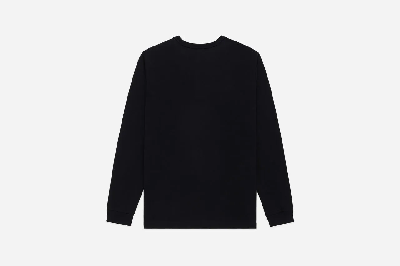 【3sixteen】Long Sleeve Henley Black 黑色重磅亨利領長袖 sold by Blue Beach Denim product image thumbnail 3