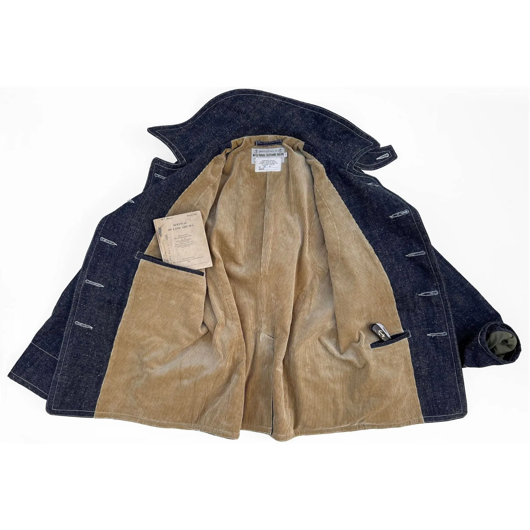 【MISTER FREEDOM】PEACOAT OKINAWA DENIM 甘蔗纖維混紡原色丹寧海軍大衣 sold by Blue Beach Denim product image thumbnail 5