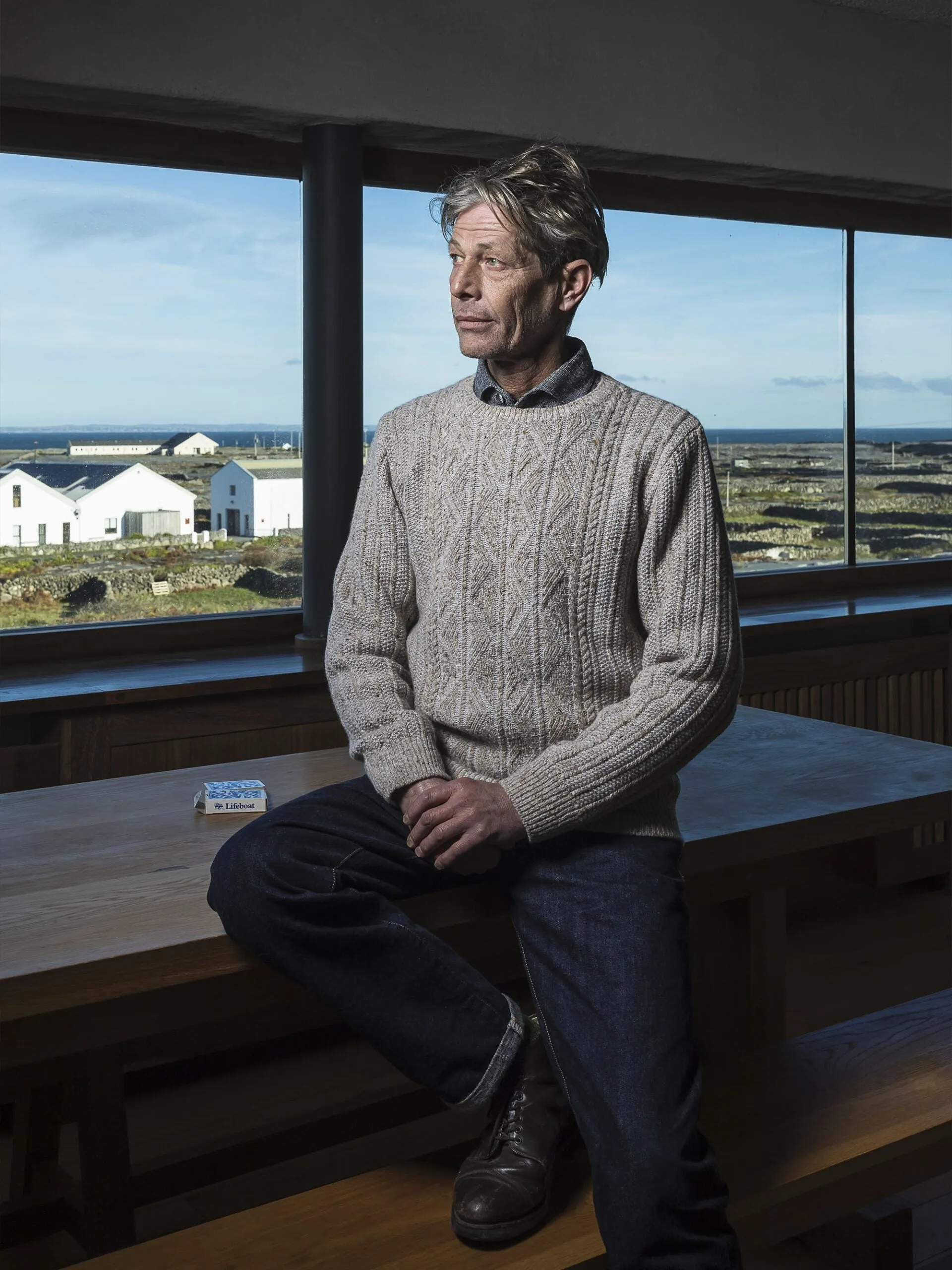 【Inis Meáin】Patented Aran Crew Neck Natural Beige 原毛米色喀什米爾專利阿蘭毛衣 sold by Blue Beach Denim product image thumbnail 2