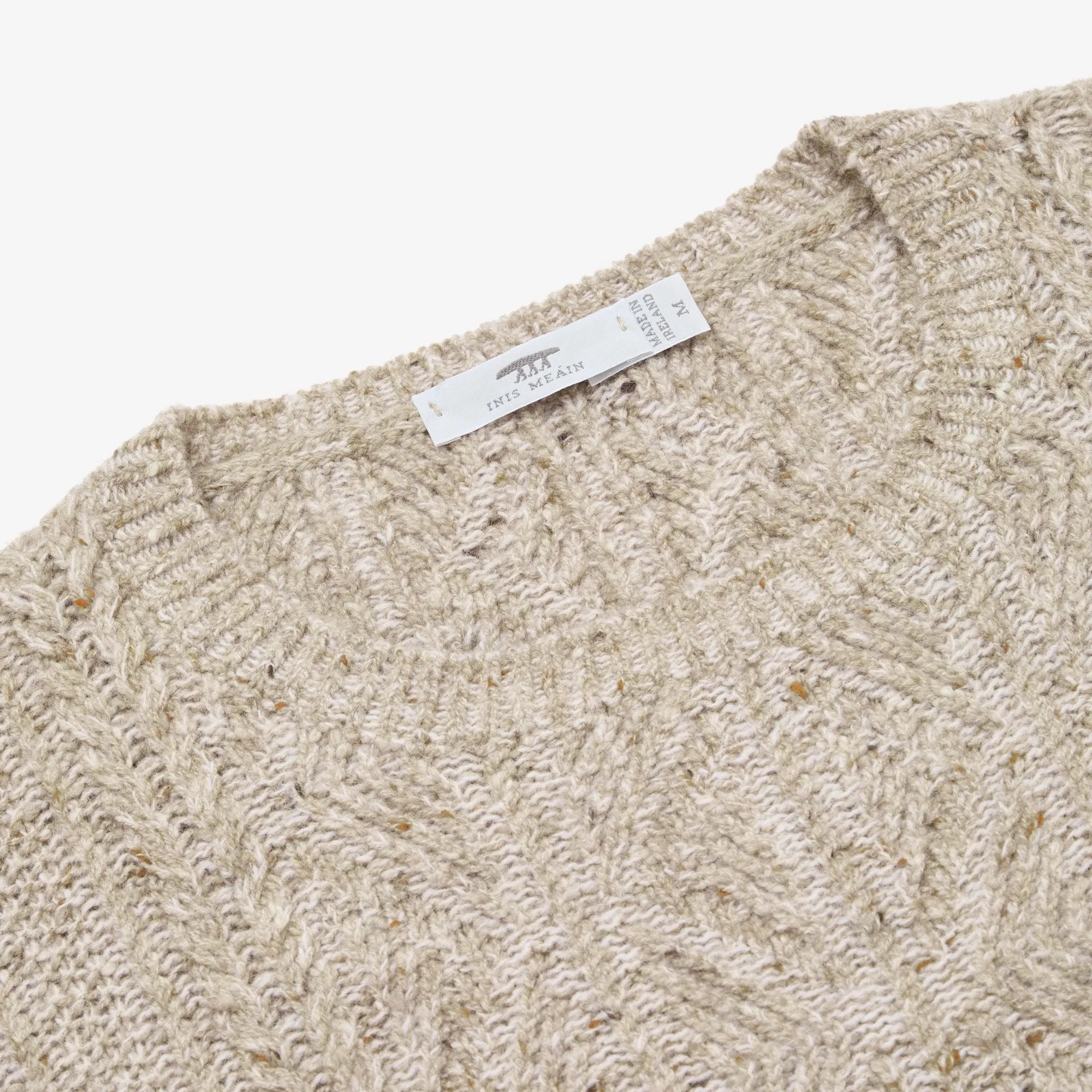 【Inis Meáin】Patented Aran Crew Neck Natural Beige 原毛米色喀什米爾專利阿蘭毛衣 sold by Blue Beach Denim product image thumbnail 4