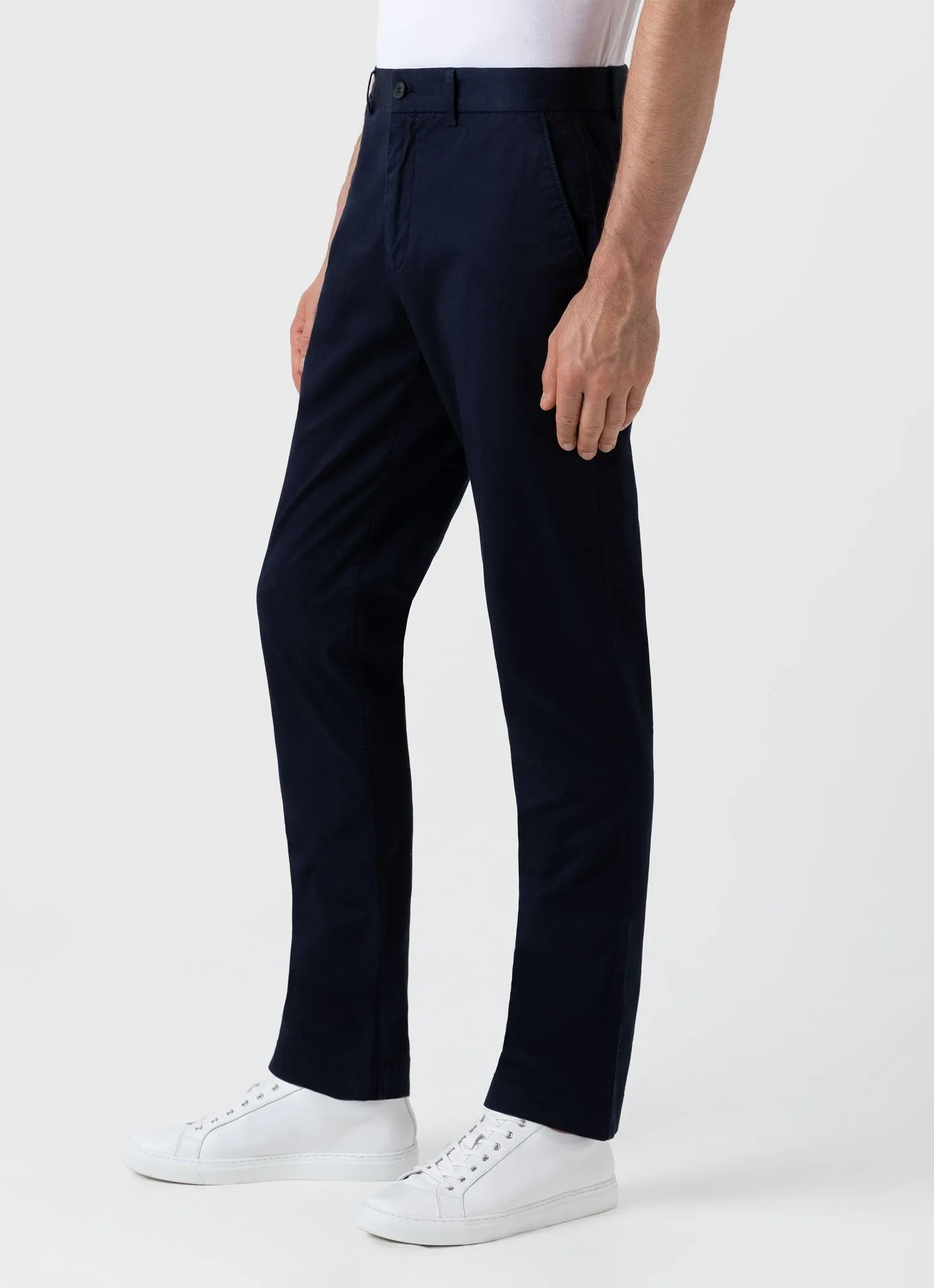 【Sunspel】Slim Fit Chino Navy 海軍藍修身休閒褲 sold by Blue Beach Denim product image thumbnail 4
