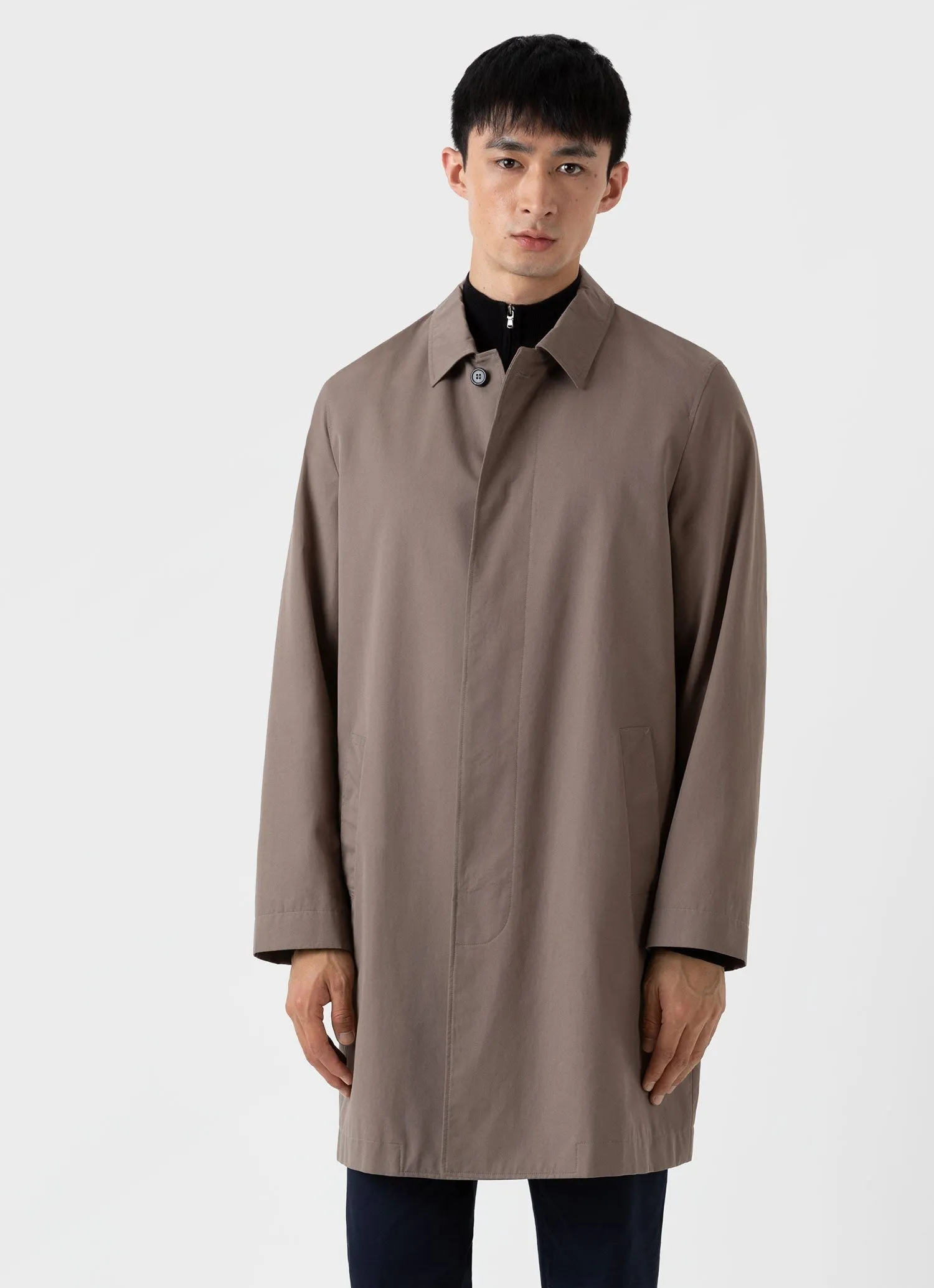 【Sunspel】Showerproof Cotton Mac Dark Stone 深石色防潑水棉質英倫簡約風衣 sold by Blue Beach Denim product image thumbnail 3