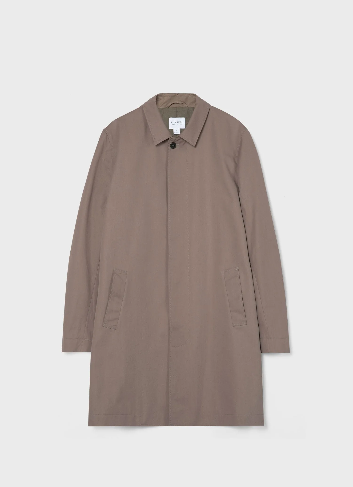 【Sunspel】Showerproof Cotton Mac Dark Stone 深石色防潑水棉質英倫簡約風衣 sold by Blue Beach Denim