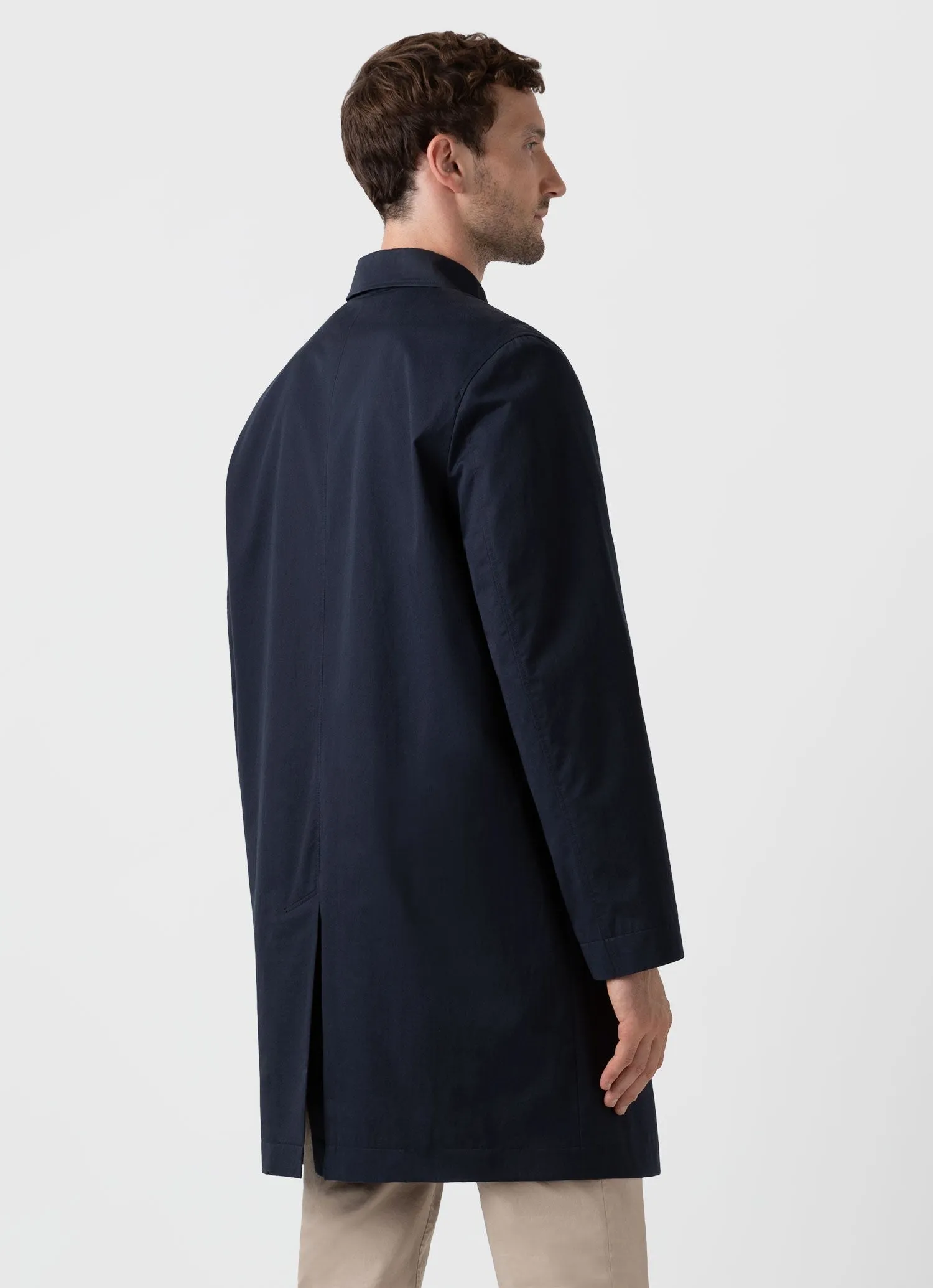 【Sunspel】Showerproof Cotton Mac Navy 深海藍防潑水棉質英倫簡約風衣 sold by Blue Beach Denim product image thumbnail 5