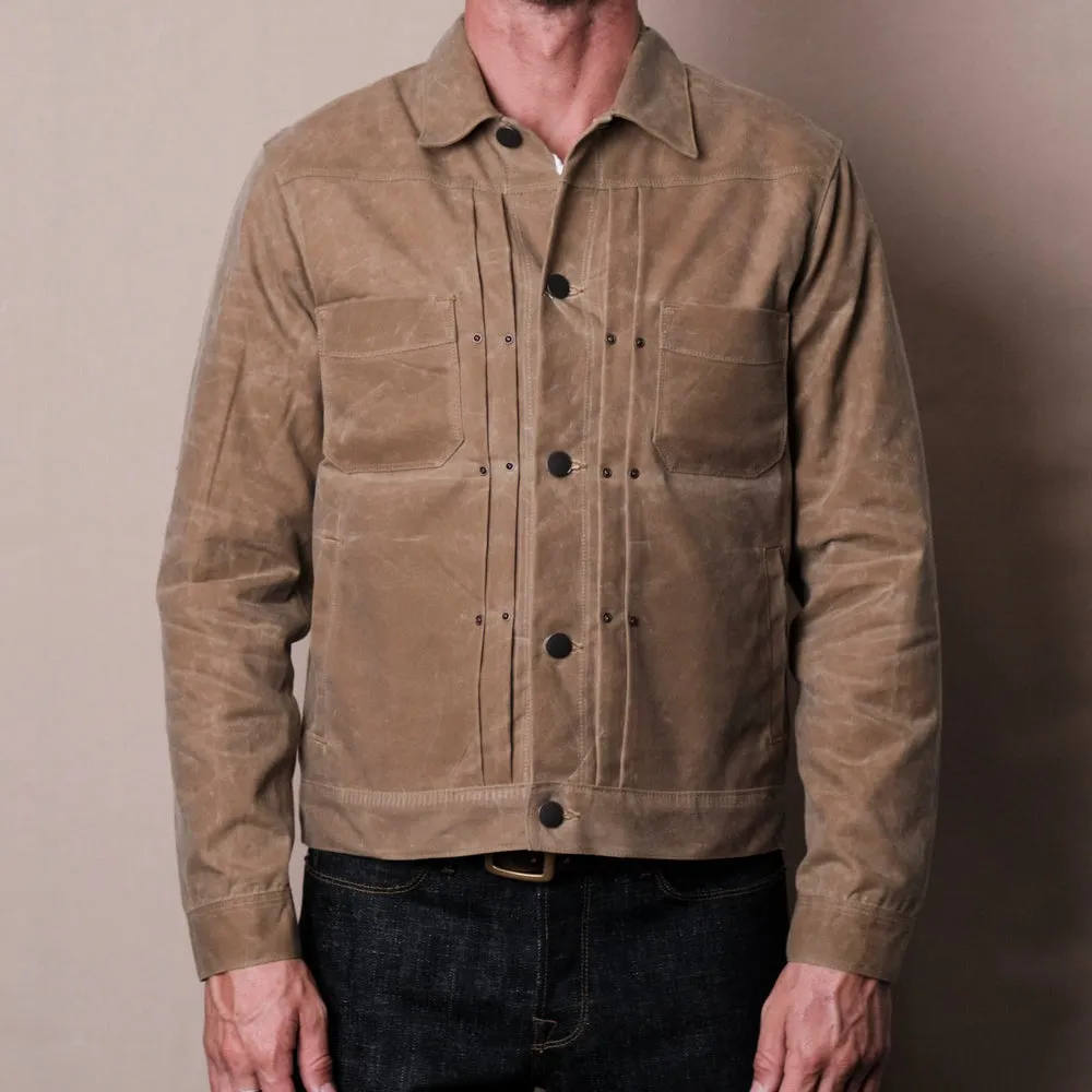 【Freenote】Riders Jacket Waxed Canvas Tobacco 專利油蠟帆布騎士夾克菸草色 sold by Blue Beach Denim product image thumbnail 2