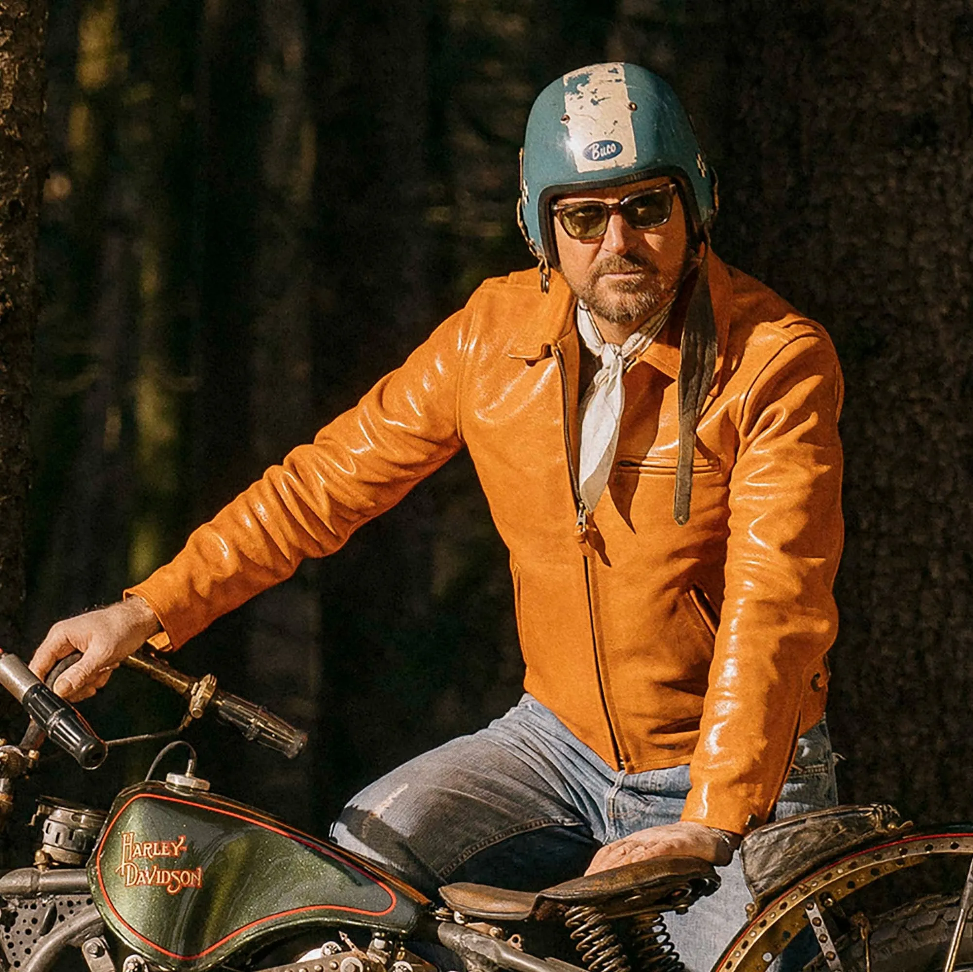 【Shangri-La Heritage】“Varenne” Olmo Badalassi® Leather Jacket 巴達拉西橙橘色頂級皮衣 sold by Blue Beach Denim product image thumbnail 4