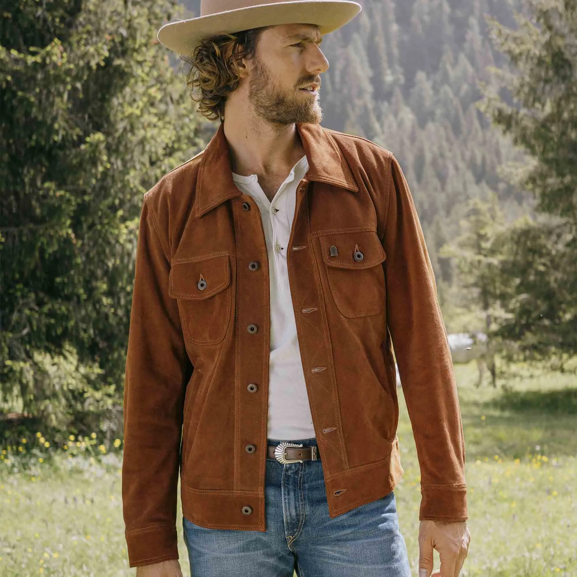 【Shangri-La Heritage】“Terracotta” Terra di Siena Suede Jacket 60年代赭石色麂皮夾克 sold by Blue Beach Denim product image thumbnail 4