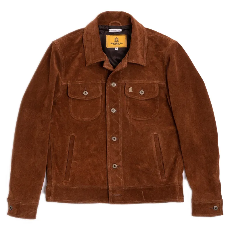【Shangri-La Heritage】“Terracotta” Terra di Siena Suede Jacket 60年代赭石色麂皮夾克 sold by Blue Beach Denim