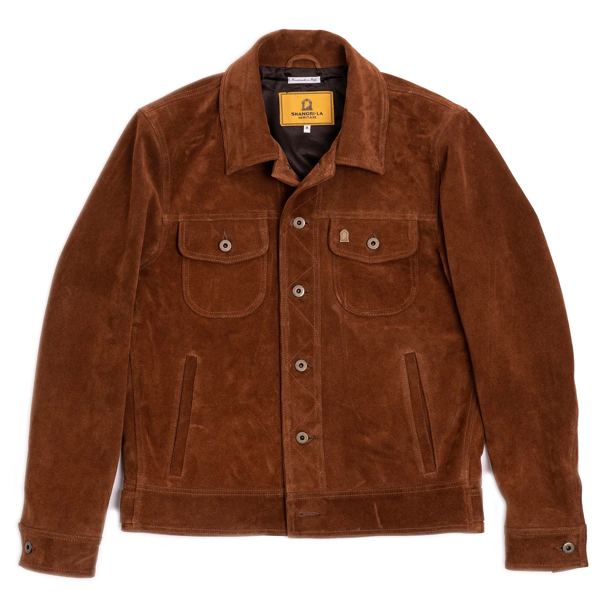【Shangri-La Heritage】“Terracotta” Terra di Siena Suede Jacket 60年代赭石色麂皮夾克 sold by Blue Beach Denim