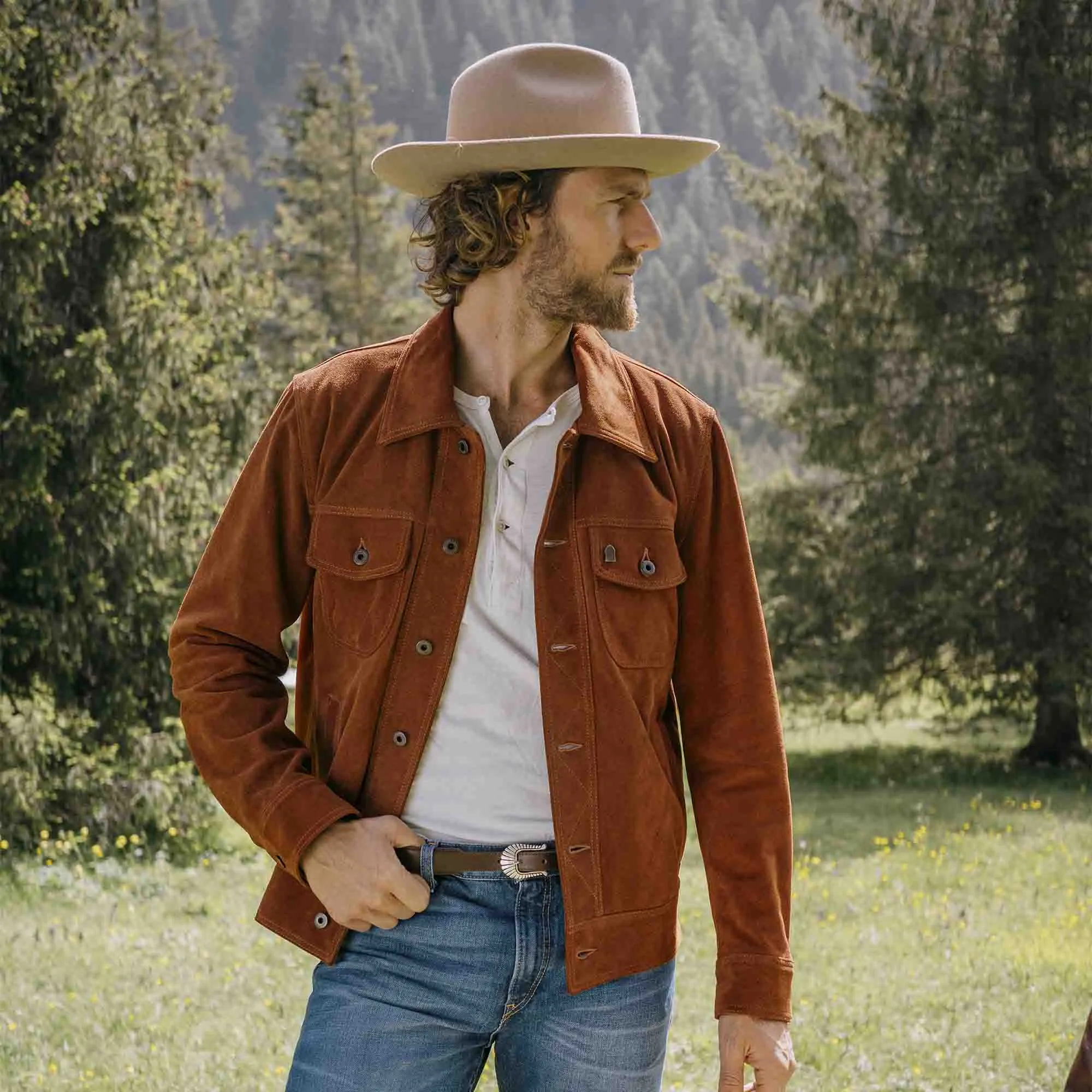 【Shangri-La Heritage】“Terracotta” Terra di Siena Suede Jacket 60年代赭石色麂皮夾克 sold by Blue Beach Denim product image thumbnail 3