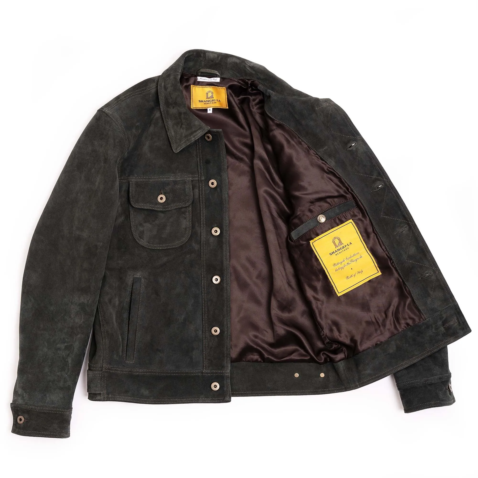 【Shangri-La Heritage】“Terracotta” Muschio Suede Jacket 60年代深苔綠麂皮夾克 sold by Blue Beach Denim product image thumbnail 4