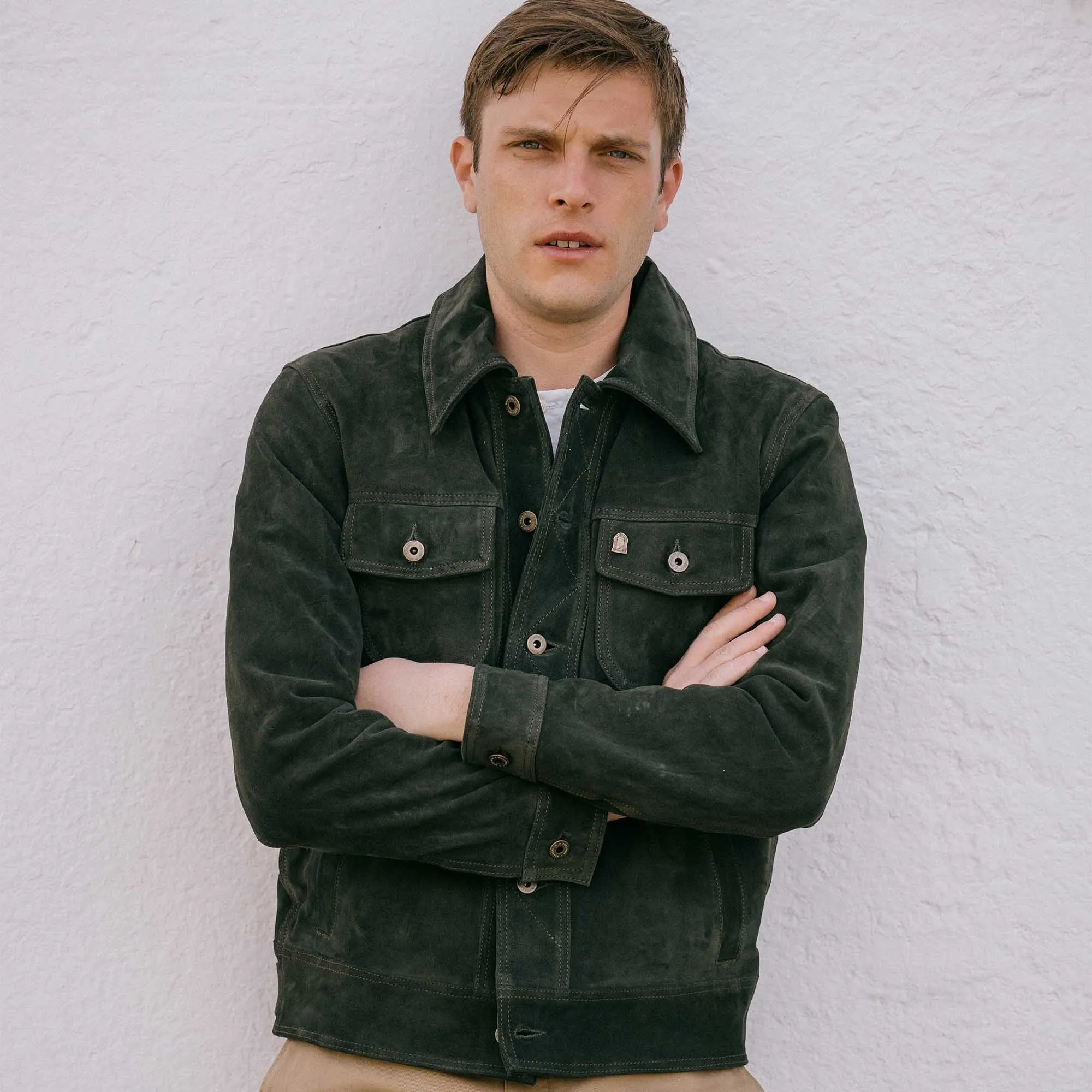 【Shangri-La Heritage】“Terracotta” Muschio Suede Jacket 60年代深苔綠麂皮夾克 sold by Blue Beach Denim product image thumbnail 3