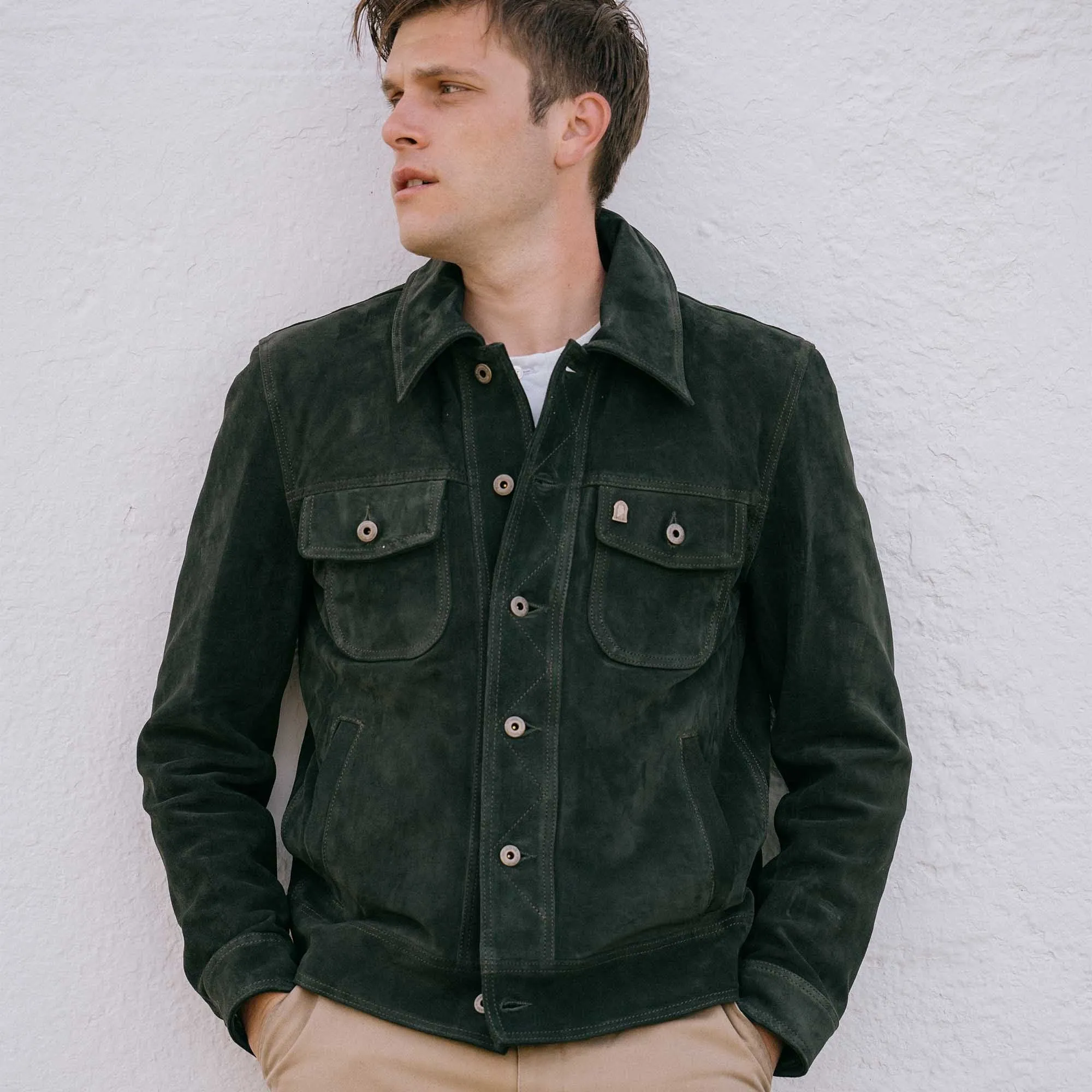 【Shangri-La Heritage】“Terracotta” Muschio Suede Jacket 60年代深苔綠麂皮夾克 sold by Blue Beach Denim product image thumbnail 2