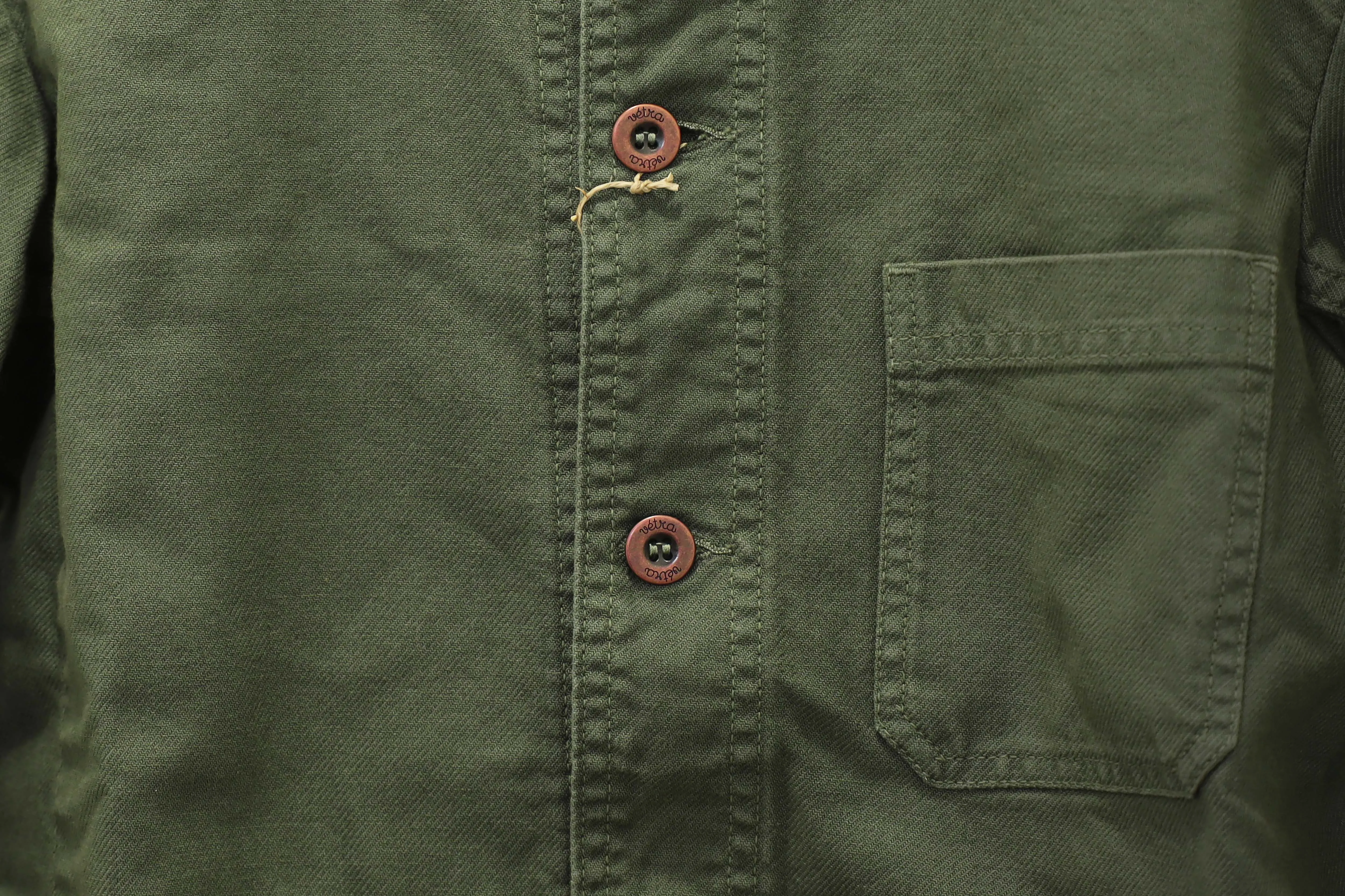 【Vetra】French Workwear Jacket 1G/5C Jade 玉石綠斜紋布法式工作裝 sold by Blue Beach Denim product image thumbnail 2