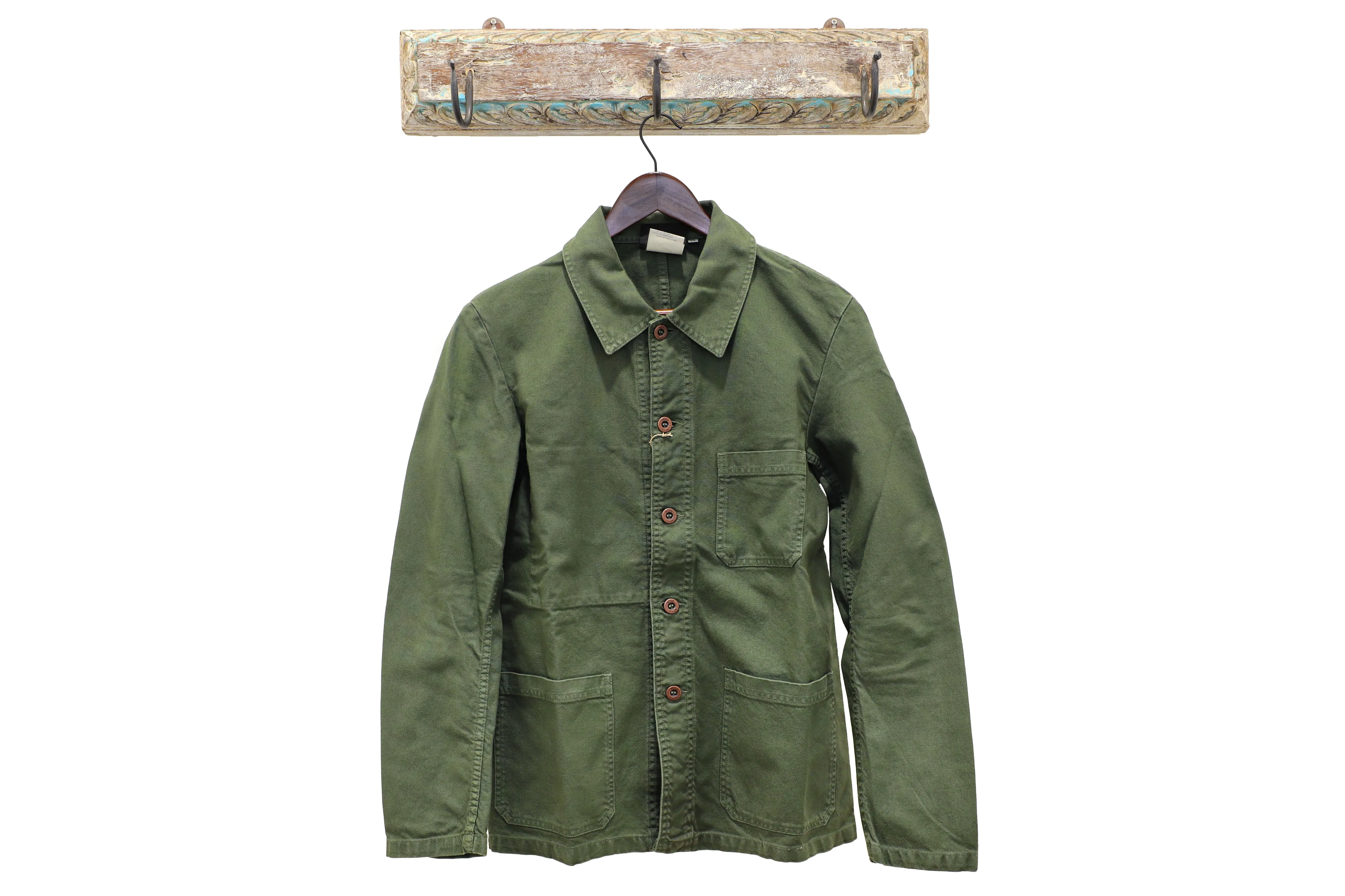 【Vetra】French Workwear Jacket 1G/5C Jade 玉石綠斜紋布法式工作裝 sold by Blue Beach Denim