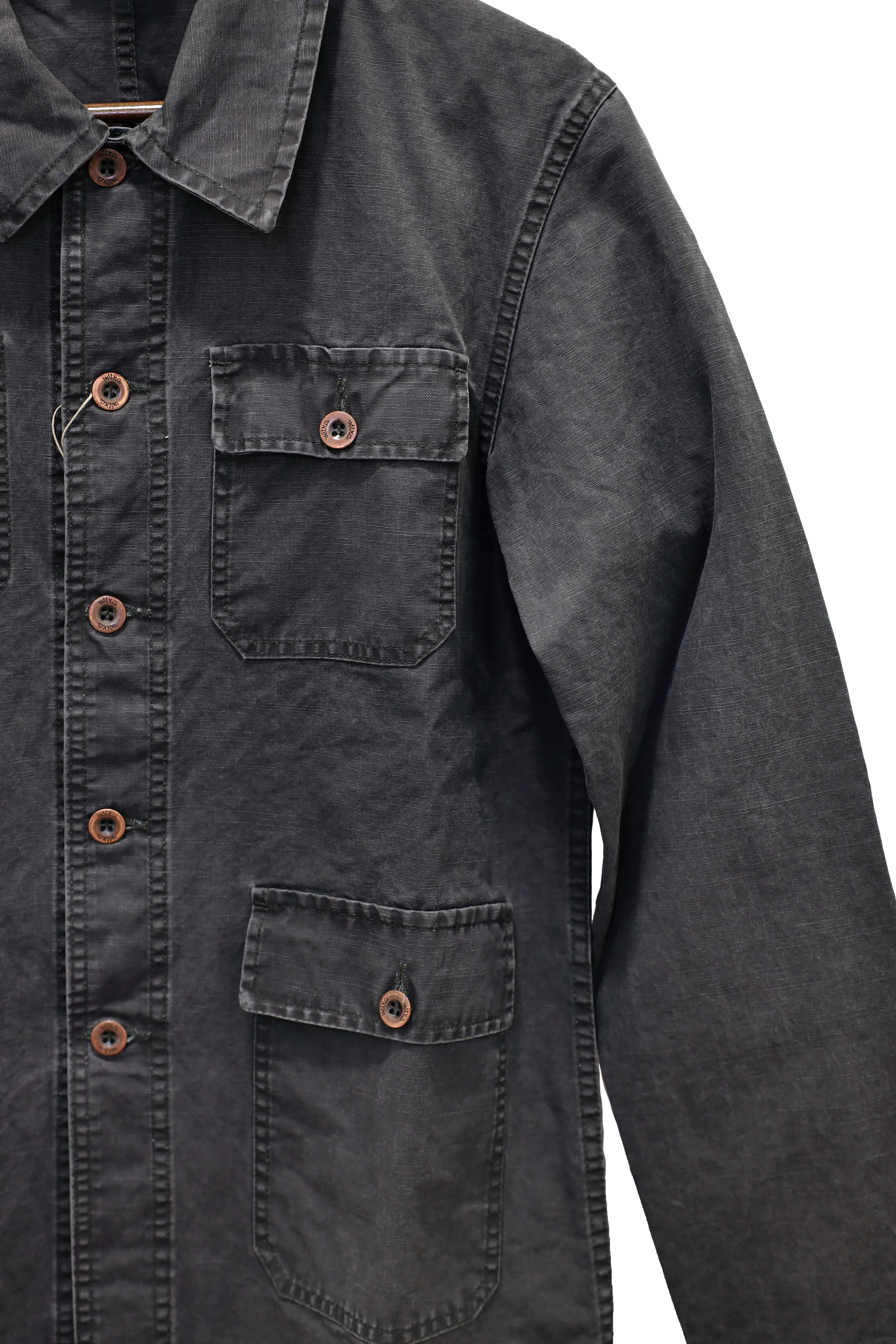 【Vetra】French Workwear Jacket UP#13P Anthracite 白煤色特殊破紋法式工作裝 sold by Blue Beach Denim product image thumbnail 2