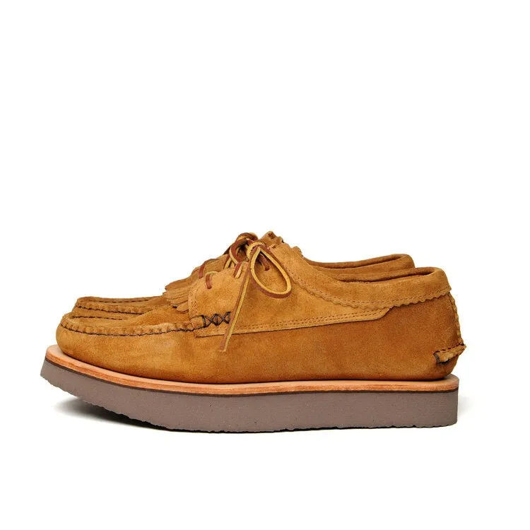 【Yuketen】Blucher Rocker with Kiltie F OG Brown 駝色反皮莫卡辛帆船鞋 sold by Blue Beach Denim